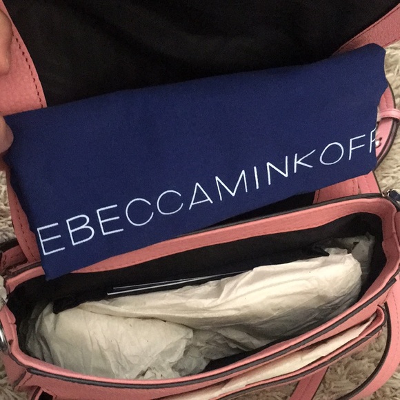 NWT rebecca minkoff mara saddle crossbody bag pink - Picture 5 of 5